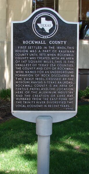 Rockwall County Historical Marker